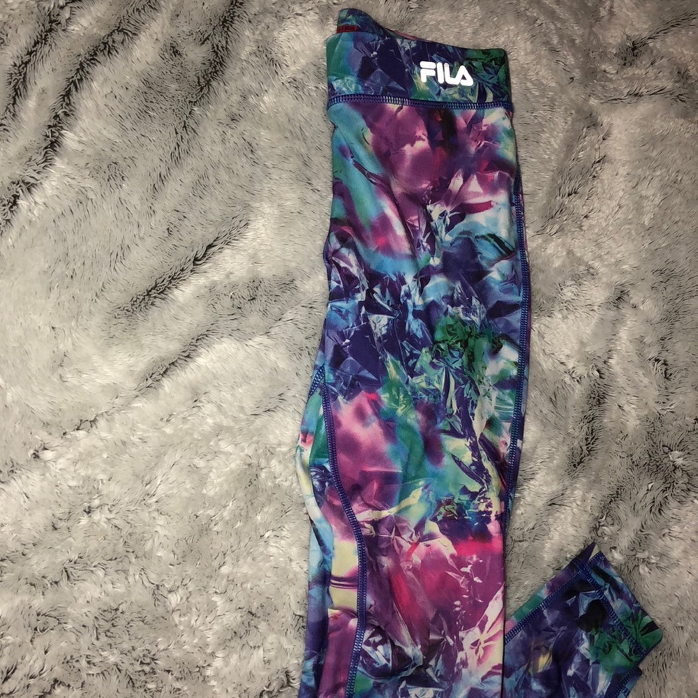multi colored fila sport leggings